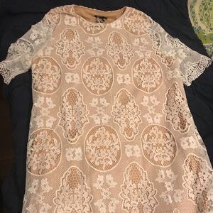 Boohoo White shift dress!